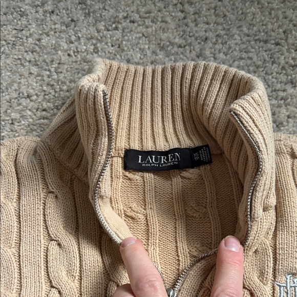 LAUREN Ralph Lauren Beige Cable Knit Sweater XS - Picture 4 of 7